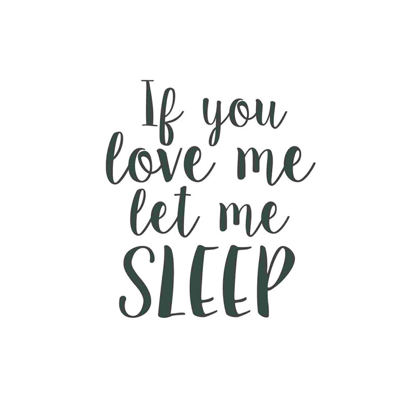 " Love Let Sleep ", 18" H x 12" W
