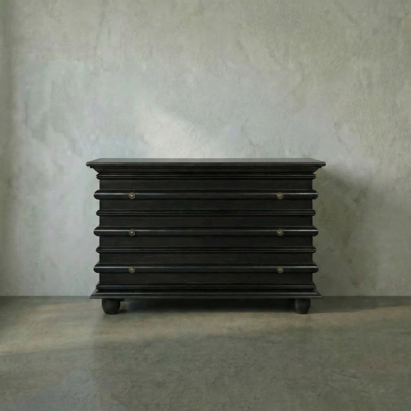 Ascona Accent Chest, Hand Rubbed Black