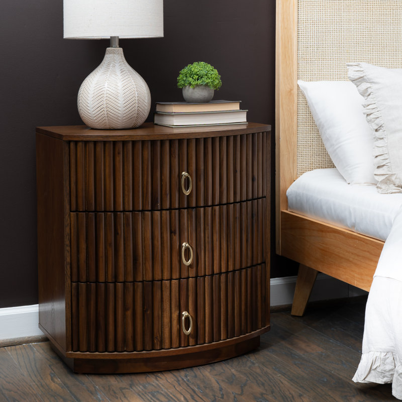 Colborne 3 Drawer Nightstand, Brown