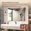 Miroirs d'appoint modernes, verre sans cadre 36 x 30 pour salle de bain