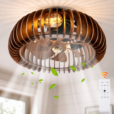 Ventilateur de plafond réversible en cage 20 po avec ensemble d'éclairage et télécommande Farmhouse