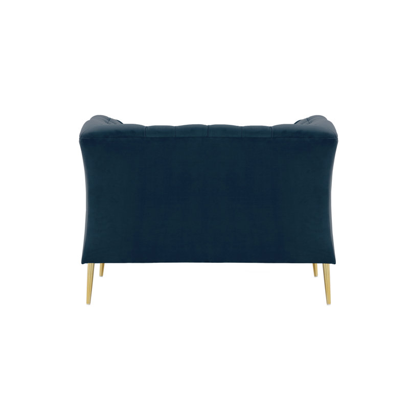 Septimus Upholstered Chesterfield Chair, Navy