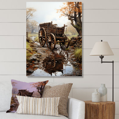 Watercolor Old Carriot Cart Memory