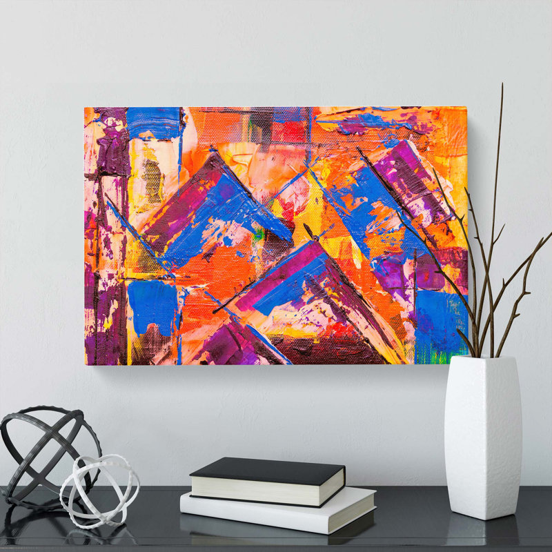 Abstract Art Painting Vol.240 by S.Johnson - Wrapped Canvas Painting, 40cm H x 60cm W x 3cm D