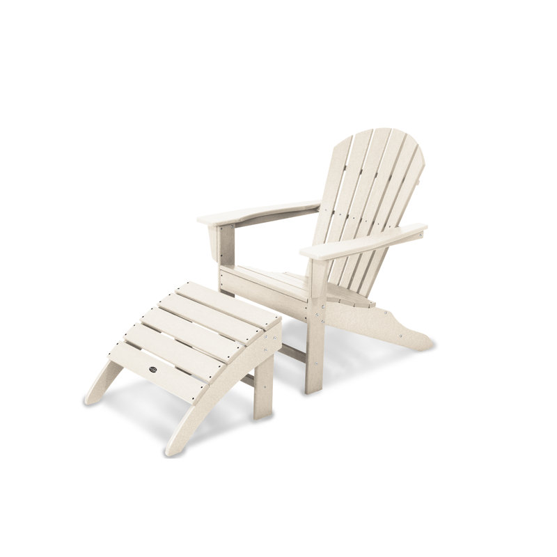 POLYWOOD South Beach Adirondack 2-Piece Set, Sand