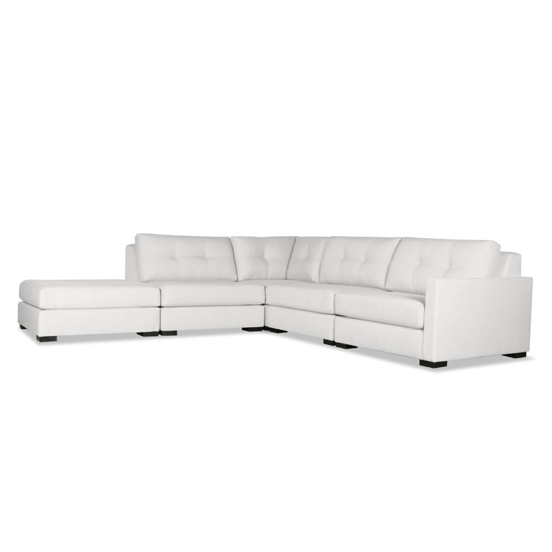 Seda Upholstered Sectional Symmetrical, Off White Revolution®, Left Hand Facing