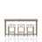 Frosted Glass Console Table With 3 Stools