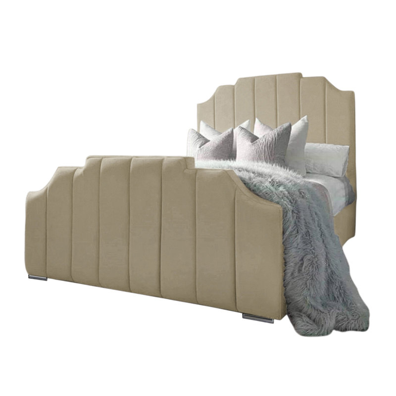 Tyrion Upholstered Bed Frame, Single (3'), Coffee