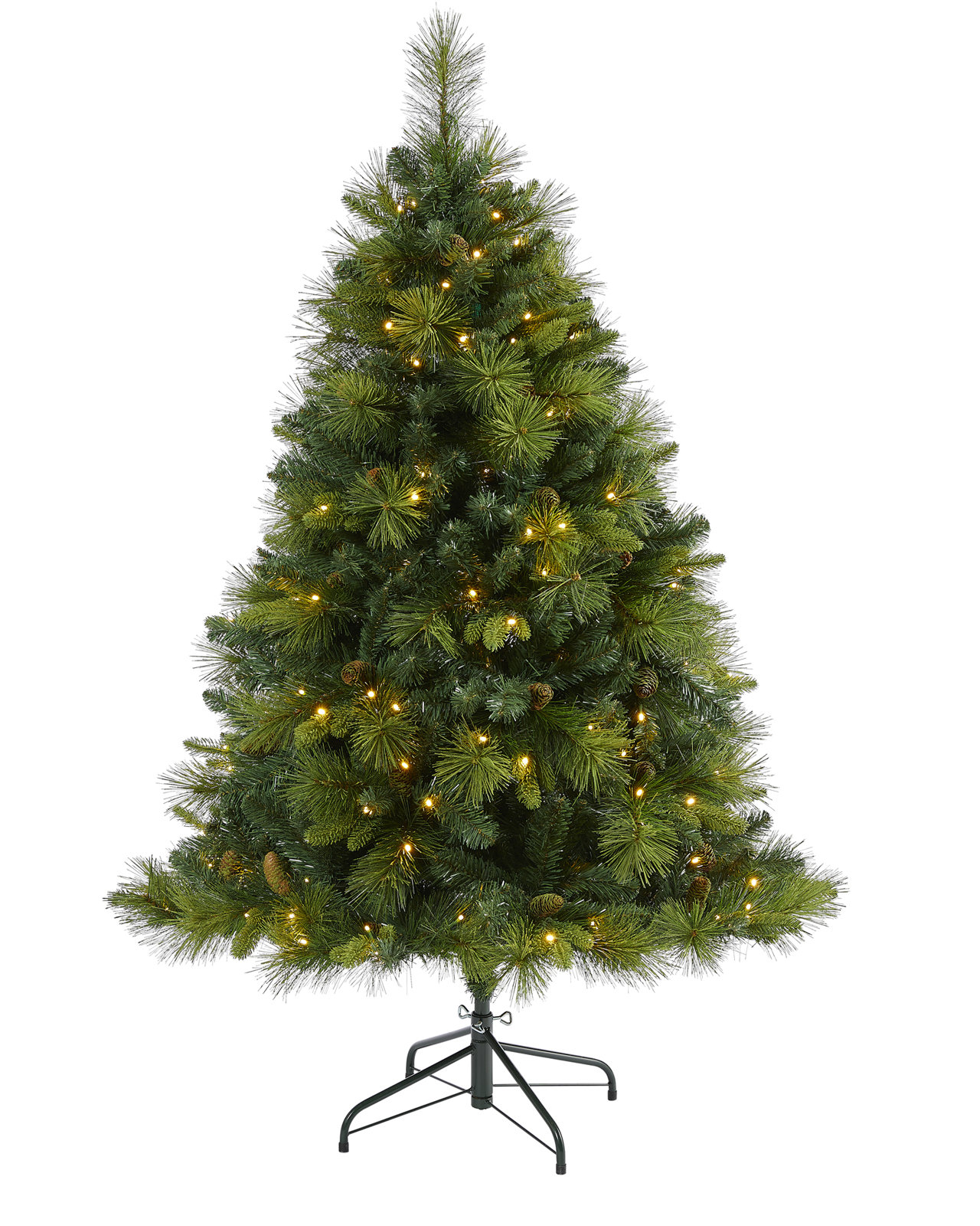 Easy Set-Up Lighted Pine Christmas Tree, 5' H