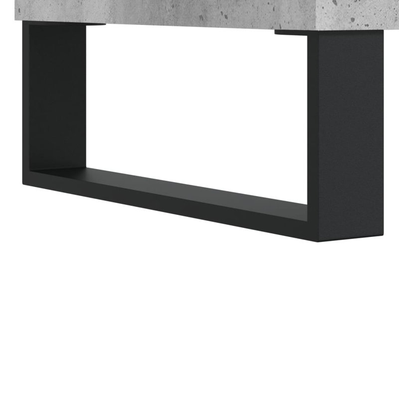 Azianna Sled Coffee Table with Storage, Concrete Grey