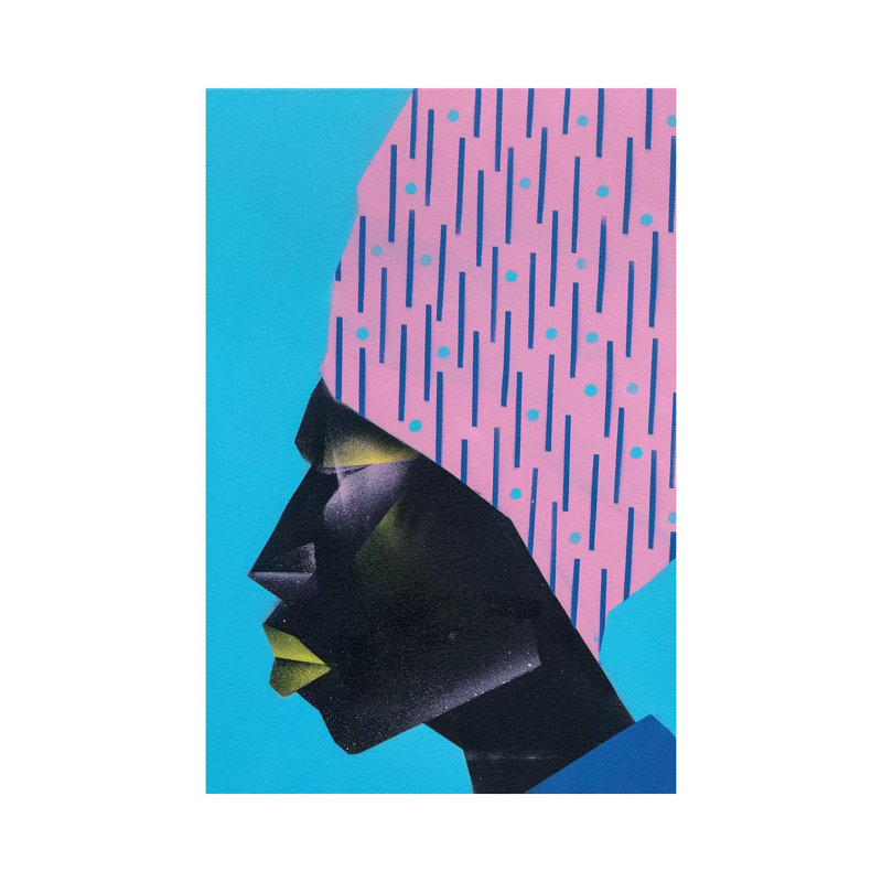 Pink Turban by VCalvento - Print on Canvas, Wrapped Canvas, 66.04 cm H x 45.72 cm W x 1.91 cm D