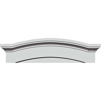 57 1/2" Bottom Width x 61 5/8" Top Width x 14 7/8"H x 1 1/8"P Massive Emery Pediment