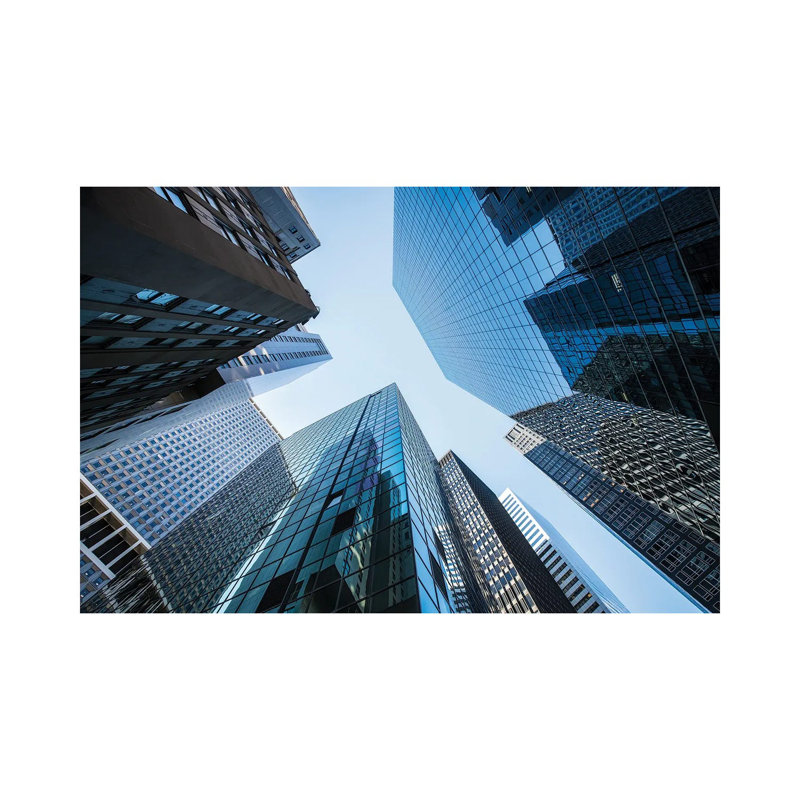 Édifices modernes près de Wall Street, New York, H 18 po x l 26 po x P 1,5 po