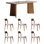 High-end light luxury rectangular dining table set