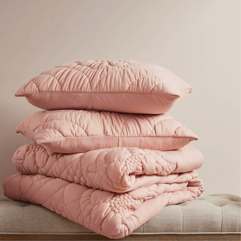 3-Piece King Comforter Set,Pink, Pink, King Comforter + 2 Pillowcases