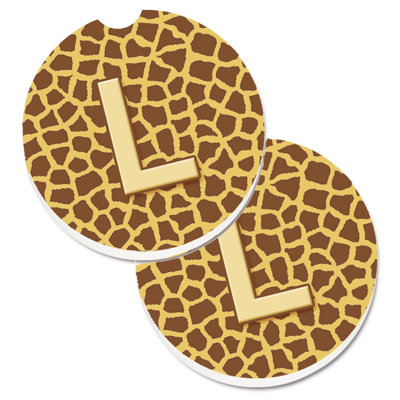 Ceramic Round 2 Piece Car Coaster Set