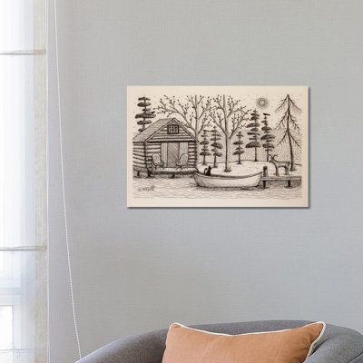 Log Cabin by Karla Gerard - Wrapped Canvas Gallery-Wrapped Canvas Giclée