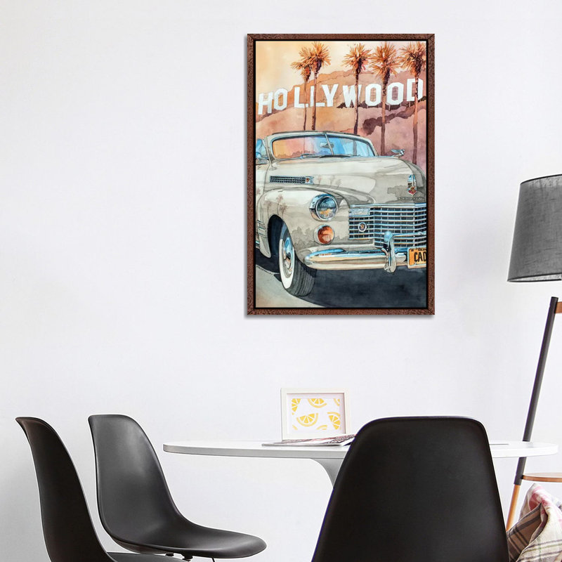Hollywood Caddy 1 Piece Painting on Canvas, 101.6cm H x 66.04cm W x 3.81cm D, Classic Brown Wood Framed