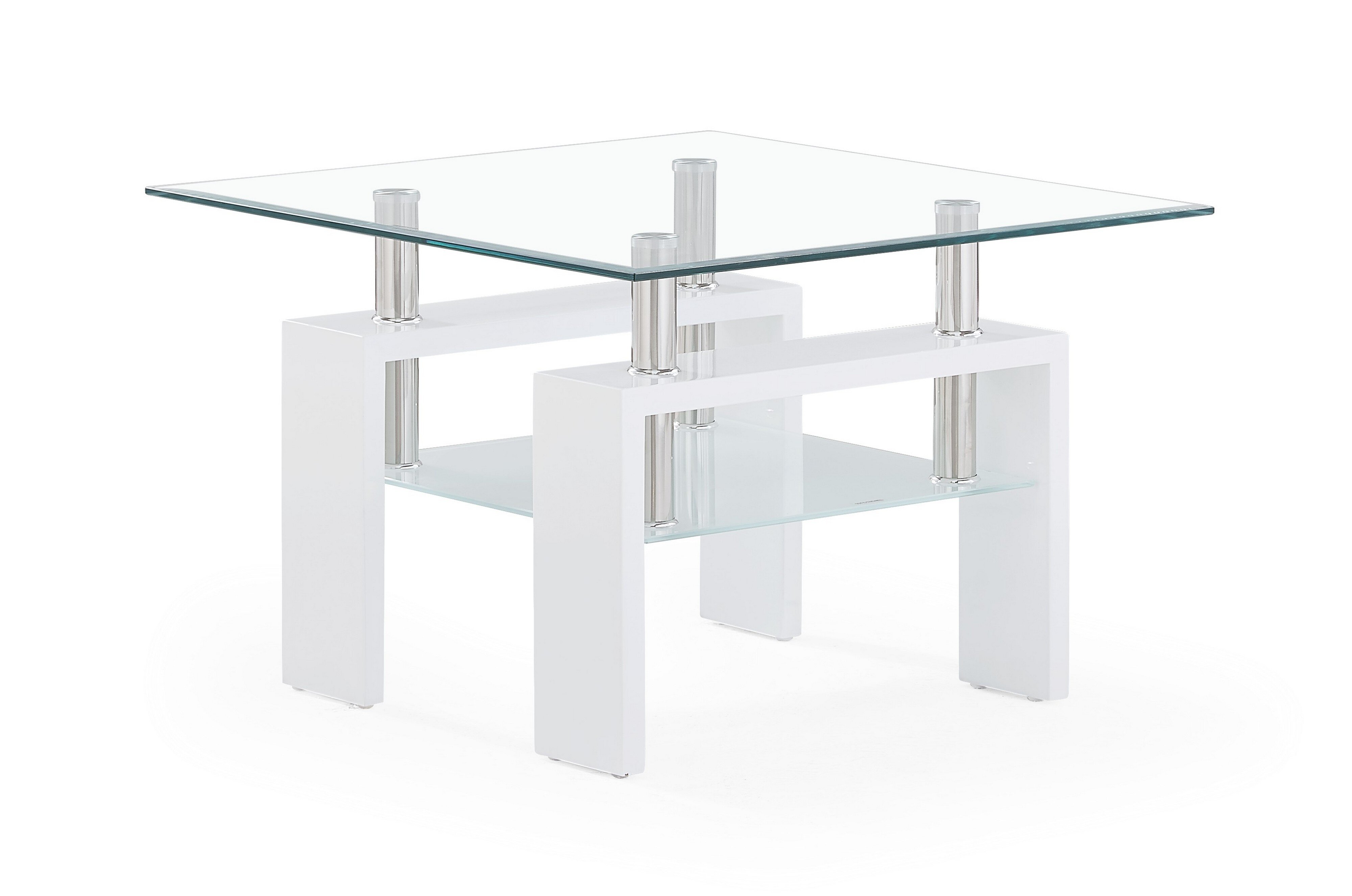 Ivy Bronx Everlie Glass End Table with Storage | Wayfair