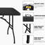 Table pliante portative pour les événements de camping - 6 pi, sorties noires, haute stabilité-287716265-287716264