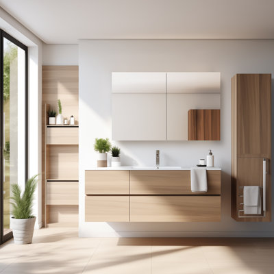Mirrored Medicine Cabinet,Wall Mounted Storage Cabinet,Surface Or Recessed Installation,White
