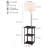 58" Squared Sofa Side Shelves Table Lamp W/ Power Station