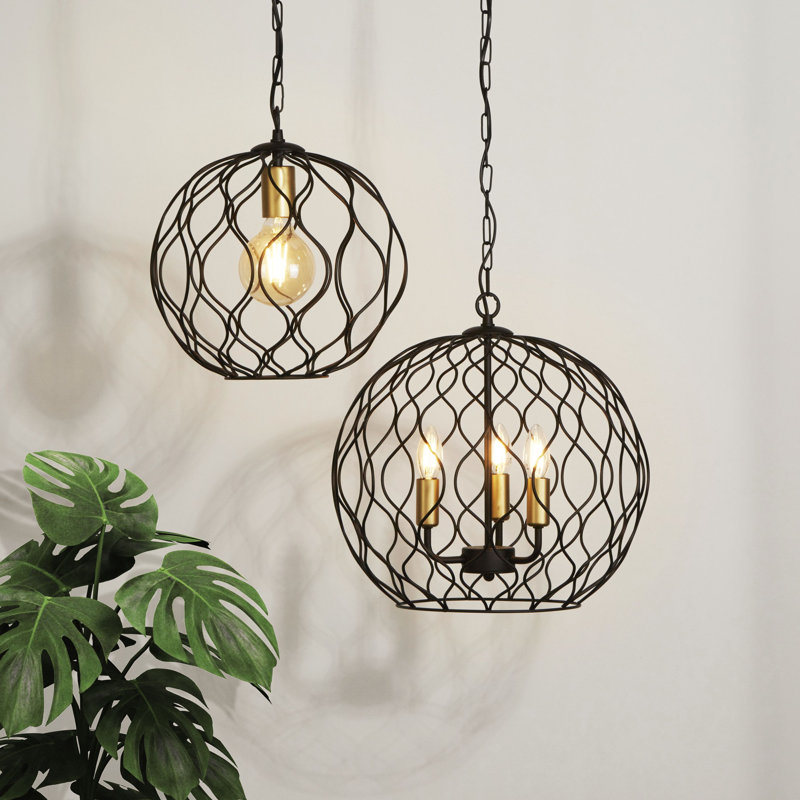 Brewton 1 - Light Black Sphere Pendant