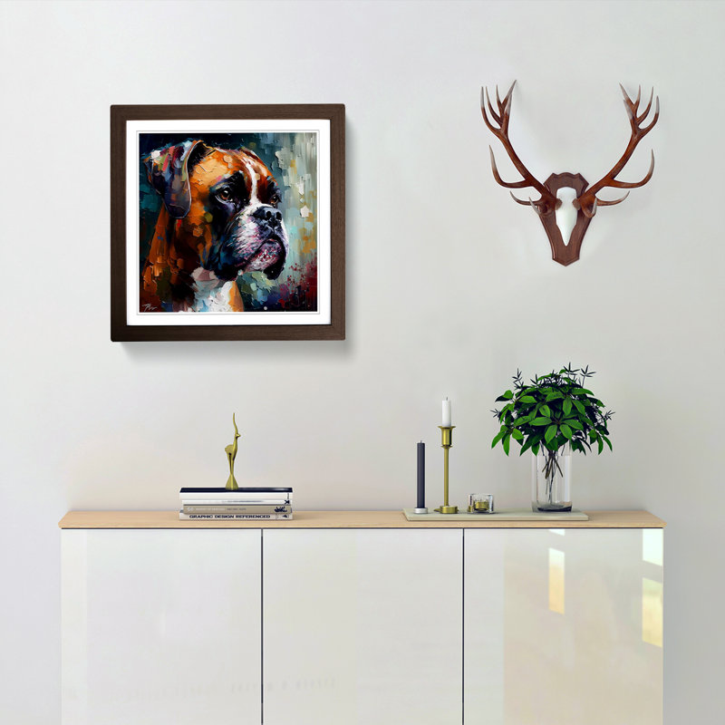 Single Picture Frame Print on Wood, Walnut