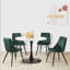Killion 100 Cm Pedestal Engineered Marble Dining Table-591234346-658923441-658923440