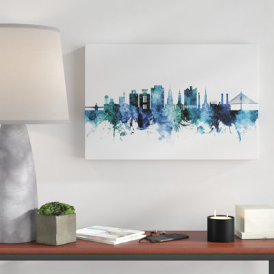 « charleston south caroline horizon blue », impression sur toile tendue