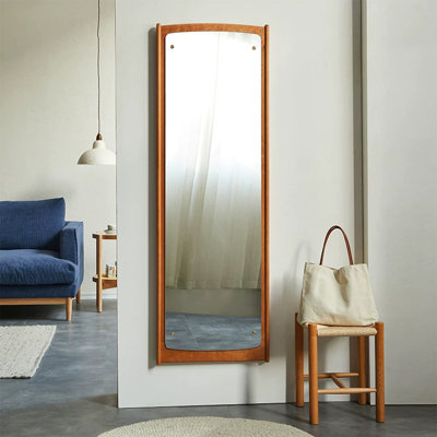 Miroirs pleine longueur rectangulaires en bois massif et manufacturé