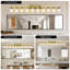 10 lumières de meuble-lavabo or pour miroir, éclairage mural moderne en or 52 pouces pour la chambre à coucher et le salon
