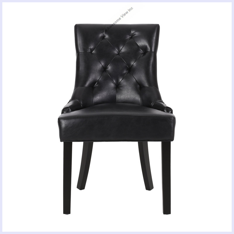 Chaise rembourrée Modern, Noir