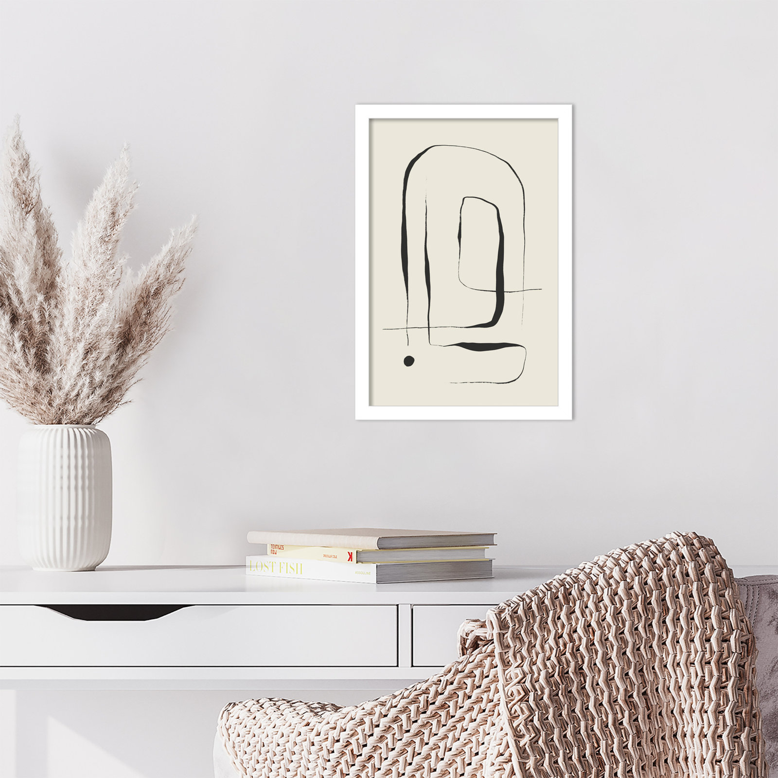 Galya "The Point No. 2" Print by Treechild, 17" H x 12" W, White