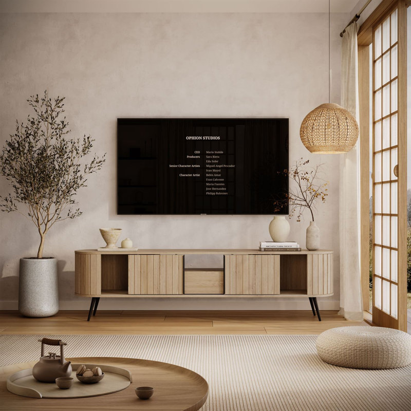 Unfinished TV Stand for TVs up to 42" with Fireplace Included