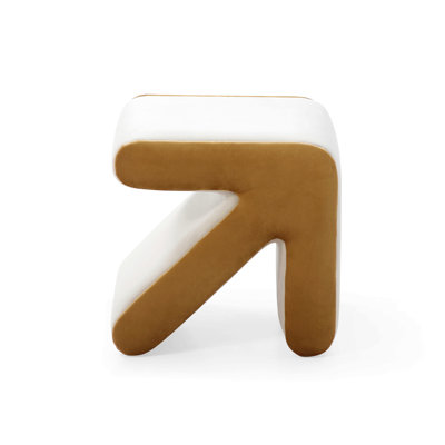 Modern Creative Upholstered Velvet Sofa Stool Kids Stool Shoe Bench Footrest Footstool Multifaceted Stool Ottoman Coffee Table Arrow Design Handicraft Decoration For Living Room Bedroom