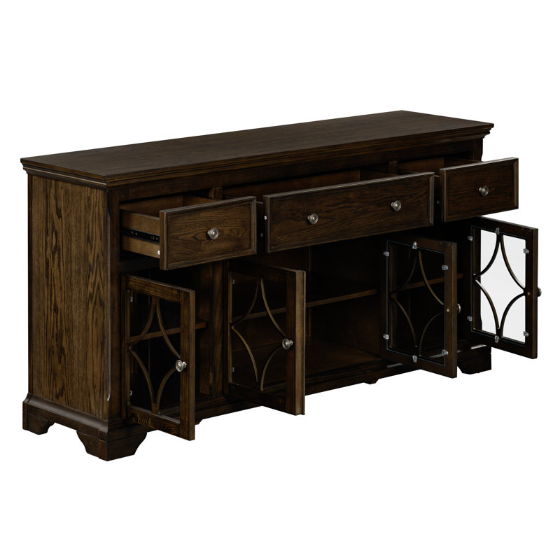 Commode 4 tiroirs Jessica, Dark Walnut