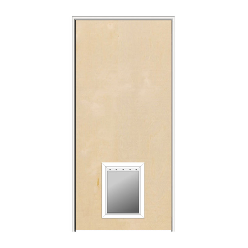 Porte standard présuspendue en bois manufacturé massif, 30 po x 80 po 6, Bouleau, Côté gauche