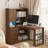 L Shaped Desk, Computer Desk With Drawers, Bookshelf And LED Light