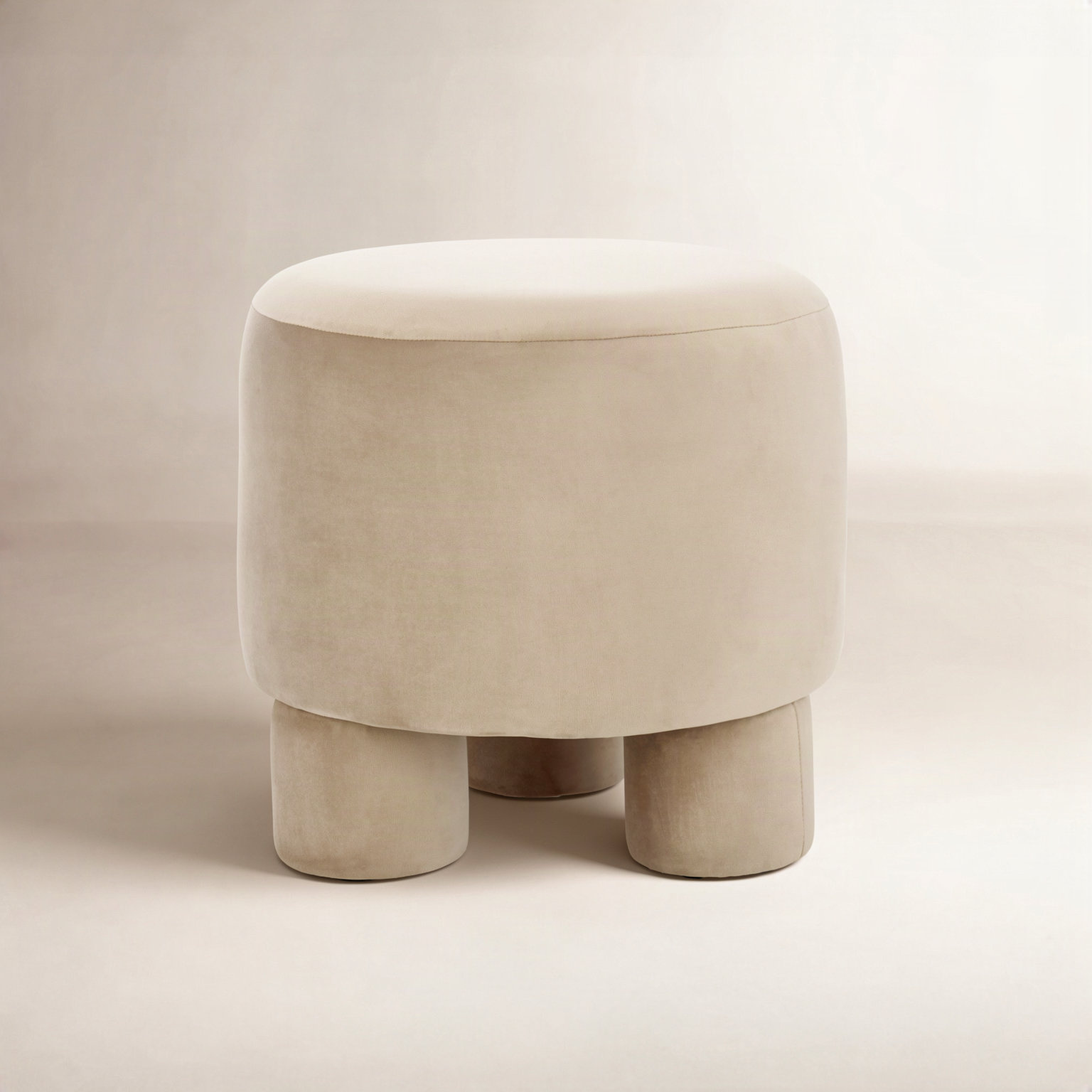 Josie 17" Ottoman, Tan