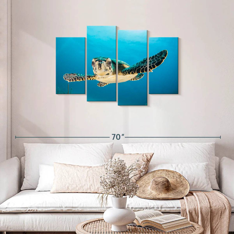 Brampt Underwater Baby Turtle, 27" H x 43" W