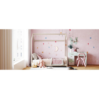 Beige Twin House Bed With A Semi-Enclosed Sleeping Space For Better Rest Velvet - Making ' Dreams Come True In