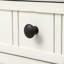 Console Daisy Series avec deux tiroirs et une tablette inférieure (blanc ivoire)