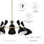 Luminaire suspendu à 5 lumières avec accoudoirs 6 po Declare par Modway-1796082724