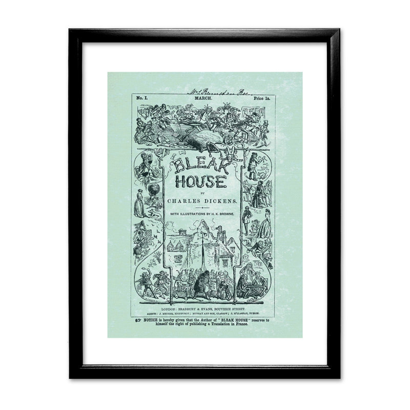 Charles Dickens - Single Picture Frame Print, White