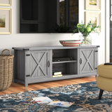 Beinn 58" Modern Farmhouse Barn Door Media Console for TVs up to 65"