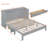 Gray Queen Bed With Practical And Abundant Drawer Options Functional Internal Storage Solutions-331809424-331809423