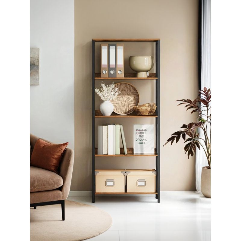 60cm W Steel Bookcase, (5 Shelves) 144" H x 60" W x 30" D
