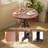 American Antique Industrial DIY Crank Table Wooden Three-Legged Table Bar Table Accent End Table-785932982