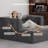 Boneless Modern Sofa With Removable Ottoman And Pillows-1564389737